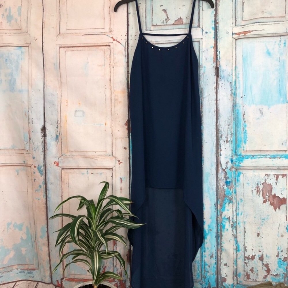 NWT Legali High Low Navy Dress